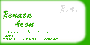 renata aron business card