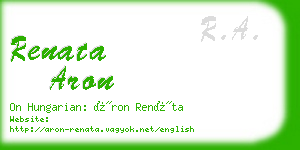 renata aron business card